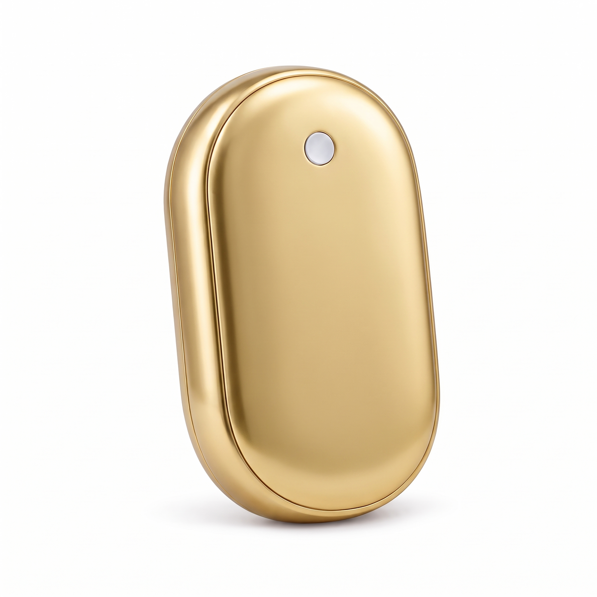 Pocket hand warmer in Gold on a white background